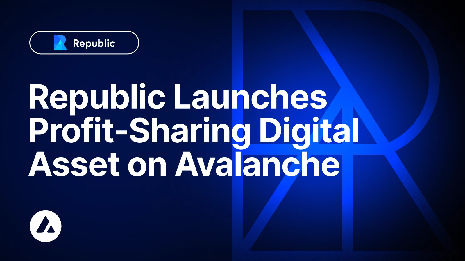 Republic Selects Avalanche for  its Profit-Sharing Note, Gains Vista Support