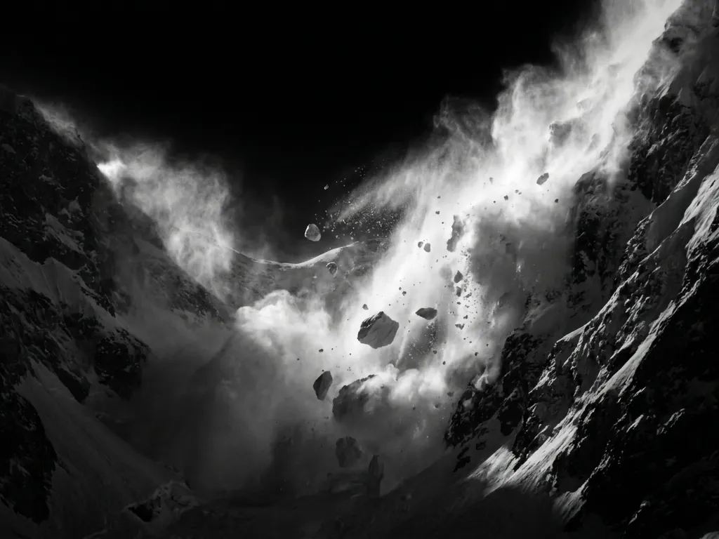 Avalanche bearing down mountain … 20260914121600