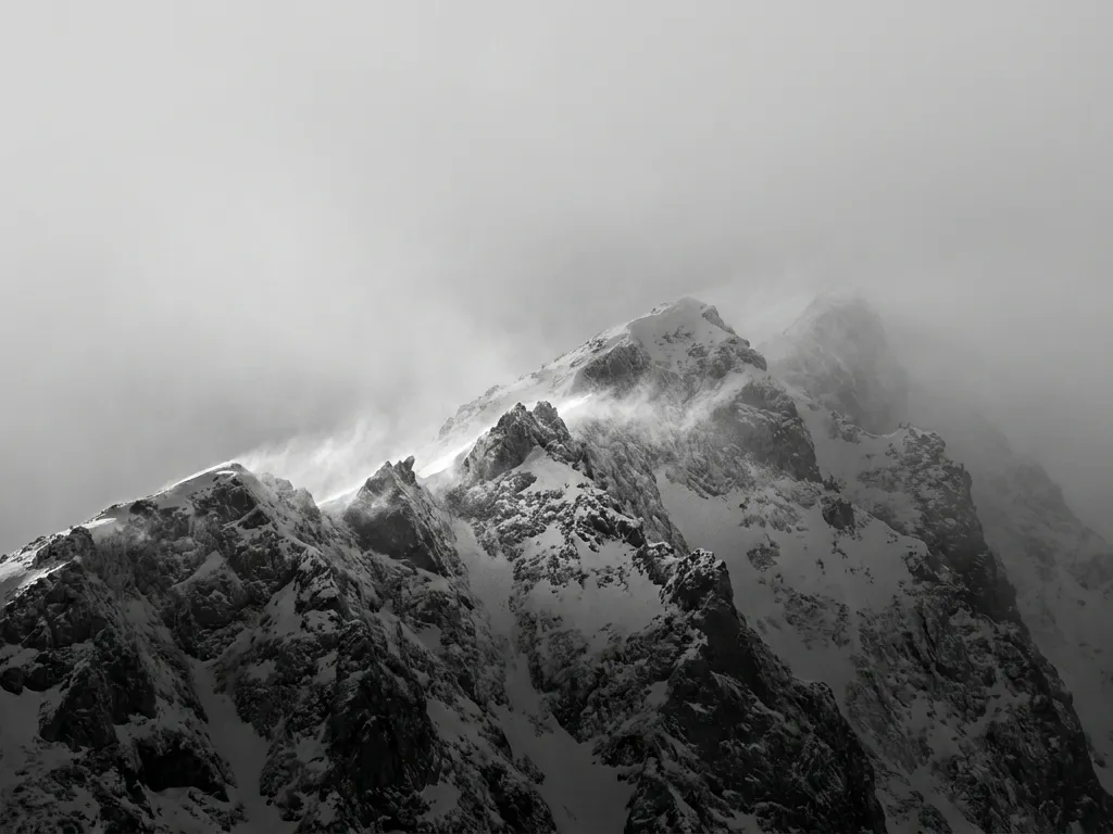 Snowy mountain ridge close up 20260914121546
