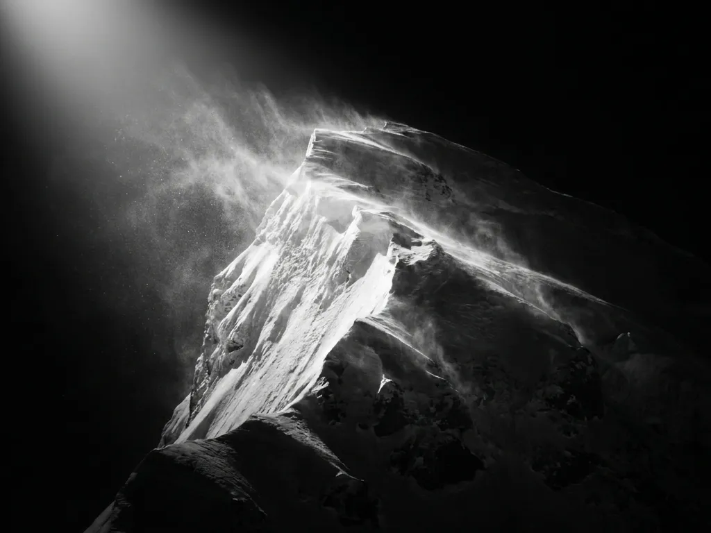 Snowy mountain ridge close up 20260914121633