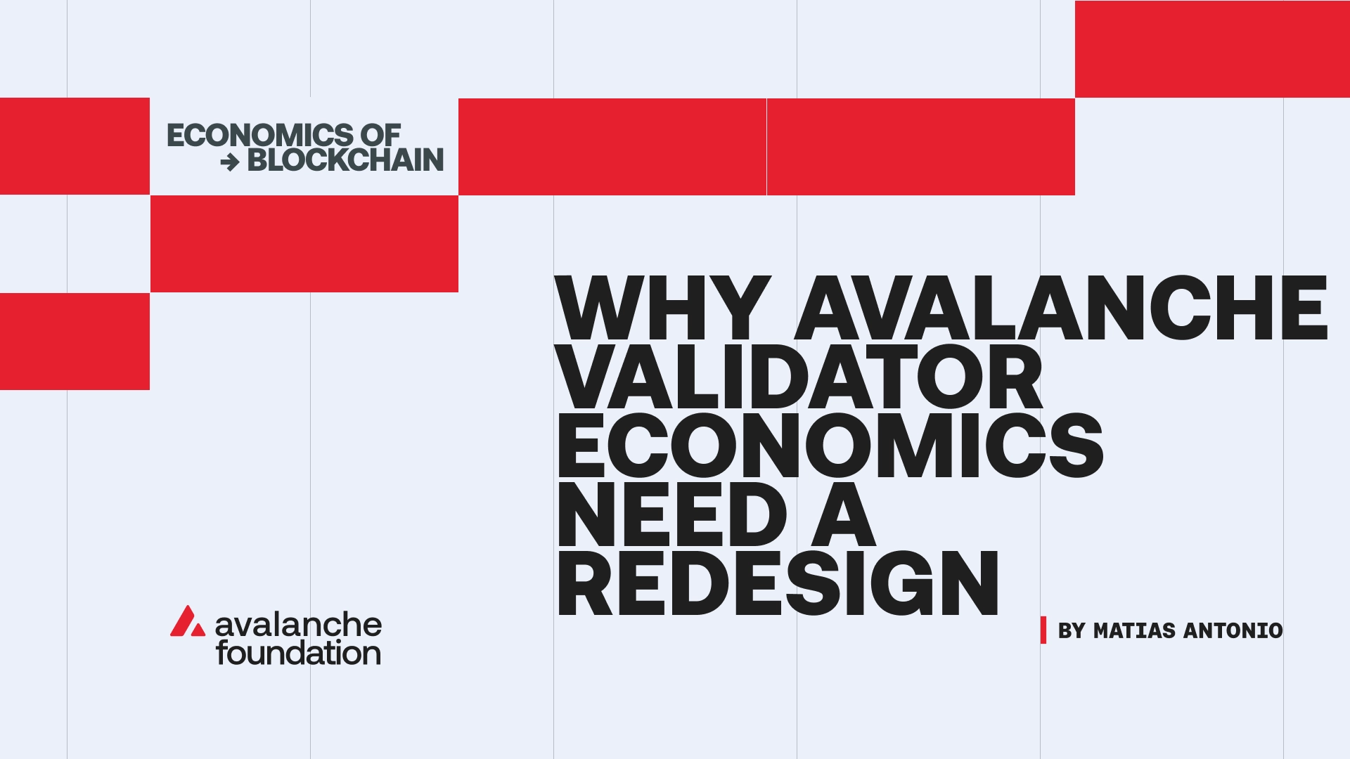 Why Avalanche Validator Economics Need a Redesign